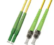 1M (3.28ft) OS2 LC/APC to ST/APC Fiber Optic Cable Duplex Singlemode 9/125