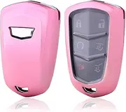FLJKCT TPU Key Case Remote Smart Key Case,for Cadillac ESV Escalade CTS XTS SRX ATS 2015 2016 2017 2018 CT5 XT5 XT6