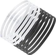 [Sumind] 9 Pieces Thick Non-Slip Elastic Sport Headbands, Elastic Silicone Grip Exercise Hair and Sweatbands for Football, Basketball, Soccer, Tennis, Yoga and Golf