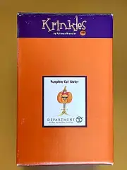 VINTAGE Dept 56~2003 Patience Brewster PUMPKIN CAT SISTER ORNAMENT KRINKLES(NIB)