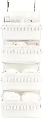 Dahey Over The Door Organizer Boho Nursery Storage Decor Closet Hanging White