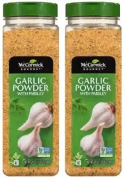 2 McCormick Gourmet GARLIC POWDER With PARSLEY(NON GMO Verified)24 OZ (1 LB 8Oz)