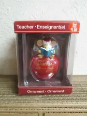 American Greetings Terrific Teacher Santa Mouse Reading Book Ornament Box-2008