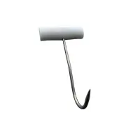 Butchers Boning Hook Cylindrical Round Meat Hook Boning Hook - White