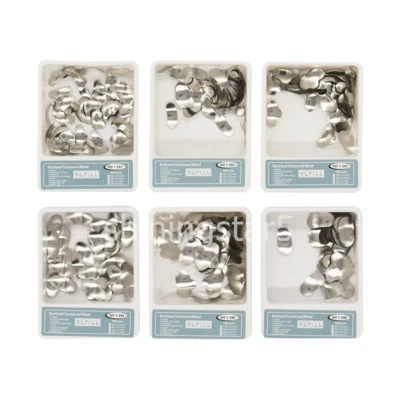 100 Pcs Dental Matrices Bands Sectional Contoured Metal Matrix Ledge S M L