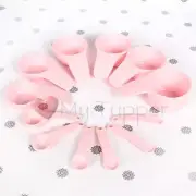 NEW Tupperware Measuring Cups and Spoons in Pink 12 Piece