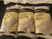 { 3 New Rubbermaid Professional Cut-End Cotton Wet Mop Head 16 oz 4 -Ply