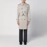 [Burberry] Heron-coloured cotton trench coat 50 IT Beige