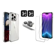 iCoverLover For iPhone 16 Pro Case + 2X Screen + 2X Camera Lens Protectors