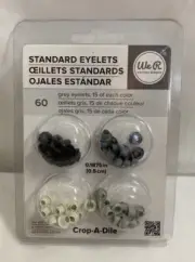 We R Memory Keepers WER-ES-41582 Eyelets Standard 60/Pkg-Gray
