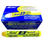 Box of 12 Markal B Yellow Tire Chalk Paint Sticks Crayon Surface Marker Graffiti
