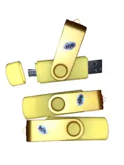 3 USB Flash Drive OTG U Disk Memory Stick Pen Micro USB Data Storage Yellow 8G