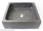 MATTE GREY SINK Solid Stone MARBLE Square NEW Bowl Counter Top Basin Vanity MATT