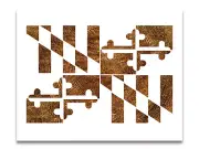 Maryland Flag Stencil - Reusable Color, Draw, Paint Custom Stencil Art