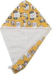 FOYTOKI Full Cotton Hair Drying Towel Wrap Quick Dry Hair Hat Button Design Hair Towel Soft Comfy Bath Hat
