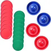 SUPVOX 1 Set Air Hockey Accessories Paddles Felt Pads Balls Durable Hockey Parts for Game Tables Fun for Family Game Rooms