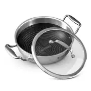 New Bergner Hitech TriPly Stainless Steel Kadai/Kadhai, 32cm, 5.8 Ltr -Free Post