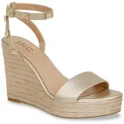 INC INTL Concepts Women Ankle Strap Espadrille Sandals Maverick Size US 10M Gold