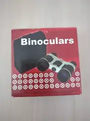 Target Store Brand Black & Silver Binoculars w/ Neck Strap & Case *In Box*