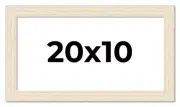 20x10 Frame White Barnwood Picture Frame Photo Frame UV Acrylic, Acid Free