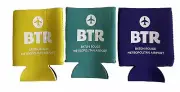 BTR Baton Rouge Metropolitan Airport Koozies Set of 3 Colorful Koozies New