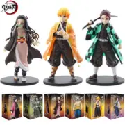 Demon Slayer Anime Figure Tanjiro Nezuko Zenitsu Inosuke Action Toy Gift