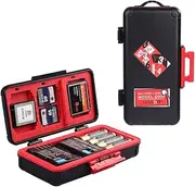 Professional Memory Card Case Water-Resistant Anti-Shock SD XQD CF Compact Flash Camera Battery AA | Media Storage Holder Organizer Photography Accessories