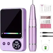 Electric Nail Drill Professional, Urbuti 45000RPM Nail Drill 4000mAh High Capacity Rechargeable Electric Nail File 11 Drill Bits Remover Gel Nail Polish Acrylic Nails Manicure for Salon Home