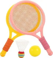 GANAZONO 1Set Portable Badminton Racket for Rackets with Shuttlecocks Lightweight Skid Handle for Outdoor Indoor Parent Interaction