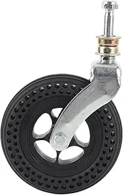 6 Inch Caster Wheel, TPE Rubber Swivel Caster Wheel with Non Slip Texture, Heavy Duty Castors Replacement Part Suitable for Hand Carts, Trolleys, and Other Wheeled Vehicles