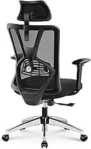 Ticova Ergonomic Office Chair - High Back Desk Chair with Adjustable Lumbar Support & 3D Armrest - 130°Reclining & Rocking Mesh ComputerChair with Thick Seat Cushion & Rotatable Headrest
