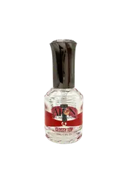 Empty Glass - Normal Polish Top Coat Bottle with Brush & Cap 15ml