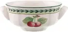 French Garden Fleurence Cream Soup Cup, 12 Oz, Premium Porcelain, White/Multicol