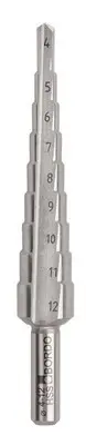Bordo Straight Flute HSS Step Drill Bit 4-12 x 1mm
