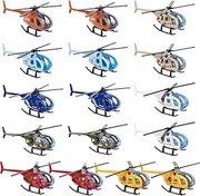 Alloy Mini Helicopters Model Toy - Police, Fire, Engineering Work, Military Helicopter - Diecast Helicopters with Spinning Propellers, Birthday Party Favors for Kids (16)