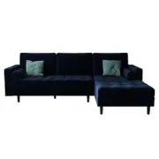 Claude 3 Seater Velvet Sofa With Chaise