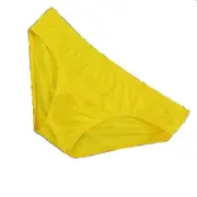 Men Classic Boxers Briefs Panties Breathable Comfy Underpants Underwear Yellow L