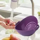 Rice Cleaner Filter Basket Vegetable Washing Basin Practical Sieve Drainer with