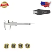 Pocket-Sized Stainless Steel Vernier Caliper - 4" Measuring Range, Precision