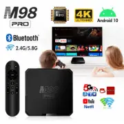 4K UHD M98 Pro Android ATV Bluetooth Dual WiFi 5G Google Voice Control TV Box