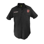 St George Illawarra Dragons NRL Button up Work Shirt Short Sleeve Black