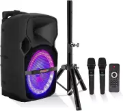 10 Inch TWS Pair Bluetooth Party Speakers 1200 Watt Portable Karaoke PA System R
