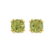 9ct Gold Peridot Studs in Green