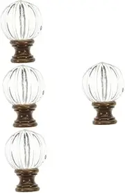 lamp 4pcs lamp top Decoration Office Lighting Table Lights Lamp Cap Table lamp Decoration lampshades for Table lamp Table lamp Shade Asian lamp Decoration Screw Finial Harp Lamp Finial lamp KeYJ
