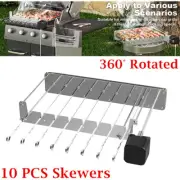 Tabletop Auto Flip Stainless Steel Skewer Kebabish Barbecue Grill Rotisserie Kit