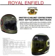 Fits Royal Enfield "DRIFTER V2 HELMET " Center Stripe - With Express Shipping