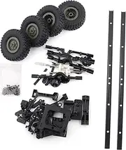 XIASABA Trailer for Rc Truck Toy Truck and Trailer 28.0×18.0×8.0 Oil Trailer Chassis for:16 Rc Car Wpl B24 B16 B36 B36Kit Military Truck Rc Car Parts Accessoy Rc Military Truck Tra