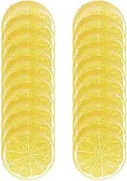 20pcs Fake Fruit Home House Kitchen Party Decoration Faux Fruit Props(Simulation Yellow Lemon Slices)