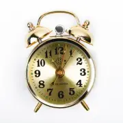 Mechanical Gold Wind Up Spring Alarm Clock Retro Rod/bell Toy Table Decoration