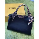 FENDI 芬迪 托特包 SELLERIA PEEKABOO LEI 黑色 日本直送 二手